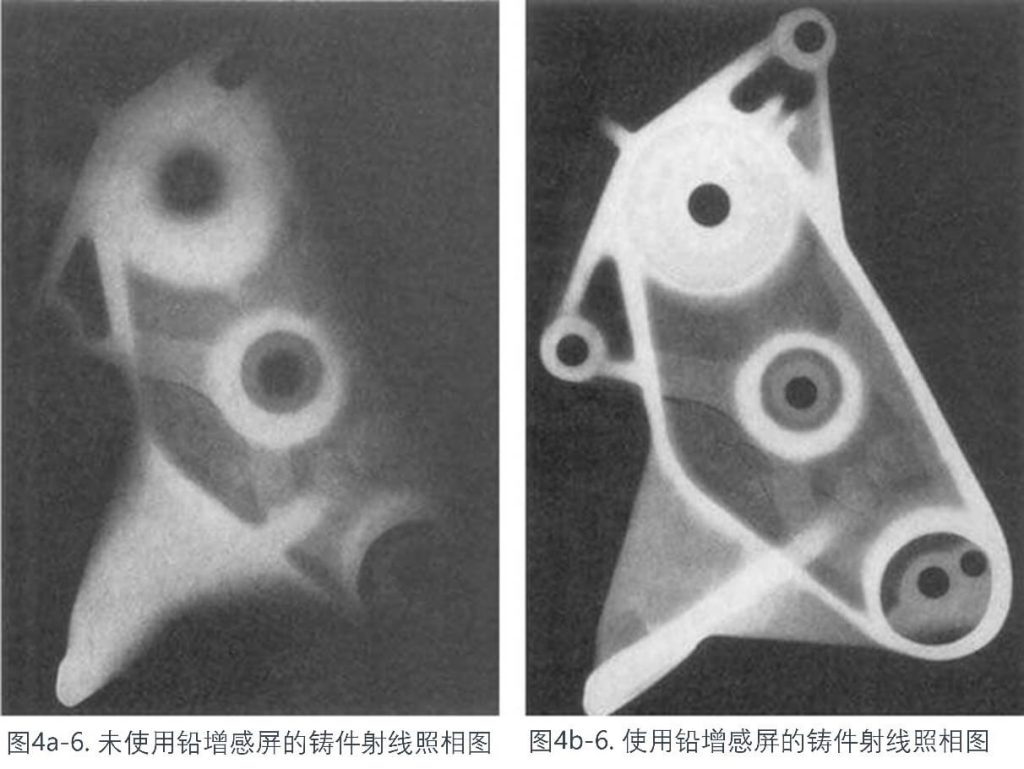 铅增感屏的铸件射线照相图